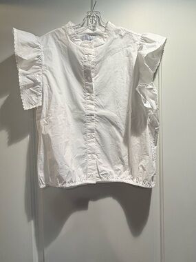 The Shirt “Spring Shirt” by Rochelle Behrens White Button-Up Blouse